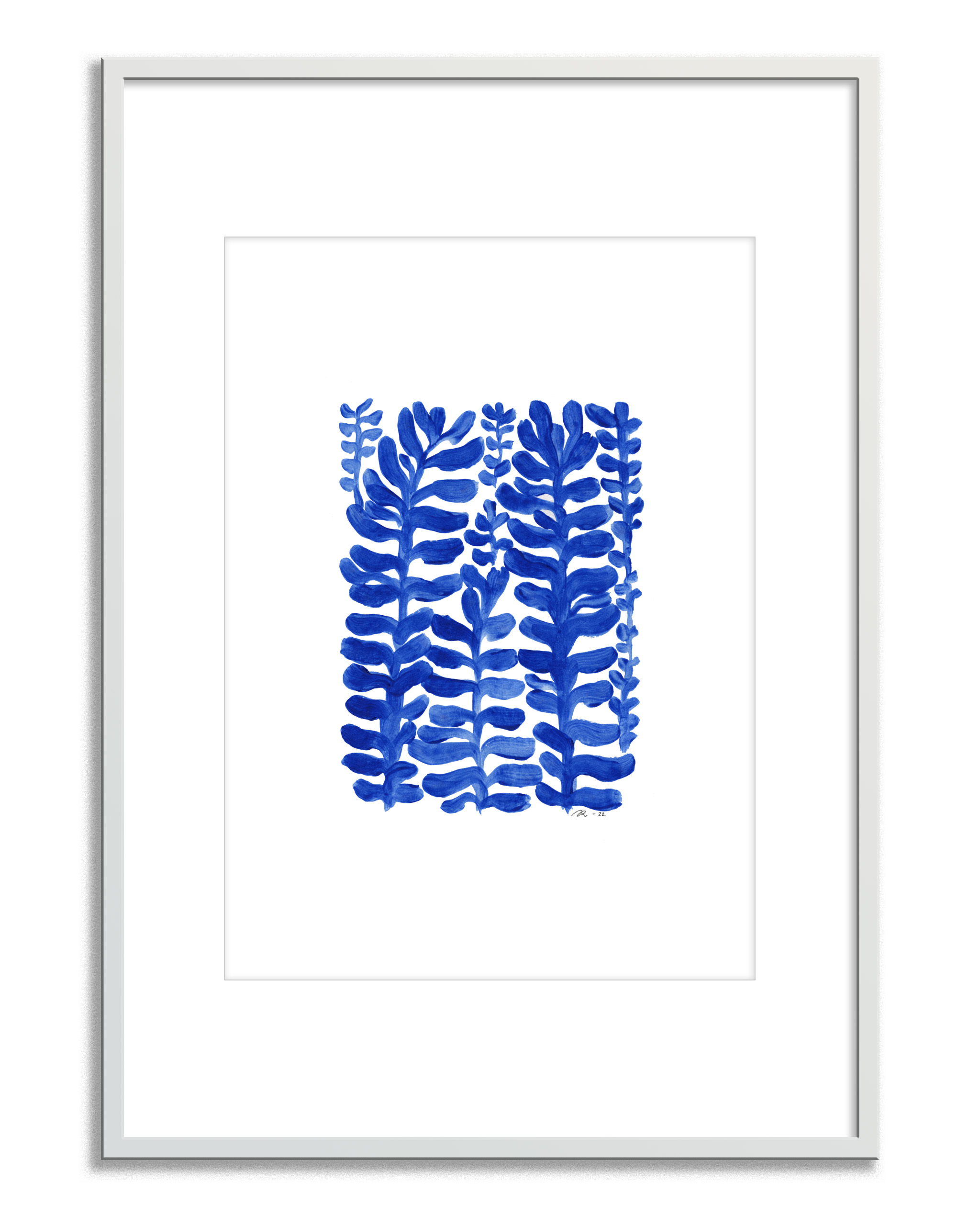 Blåalger mini print - Blå