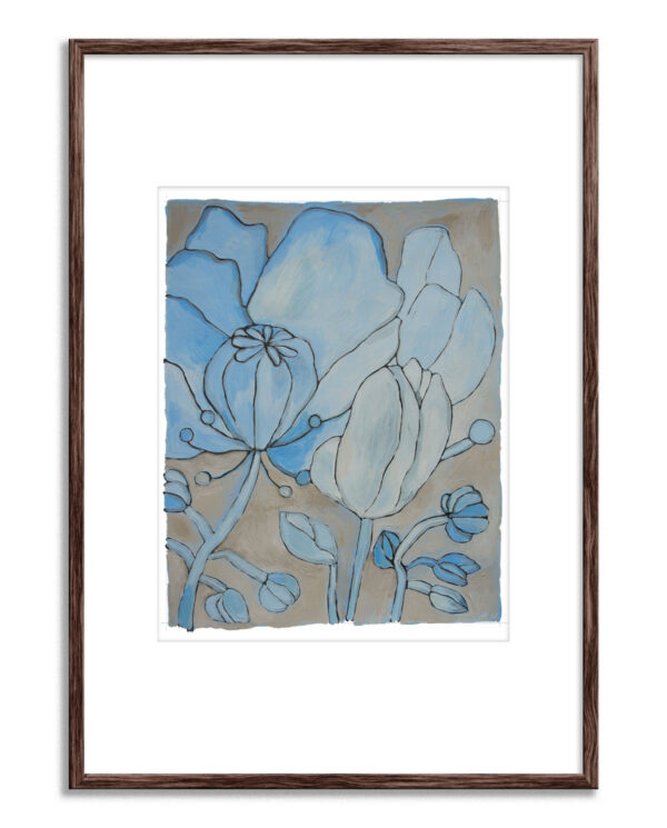 Ett blått hav print - Blå