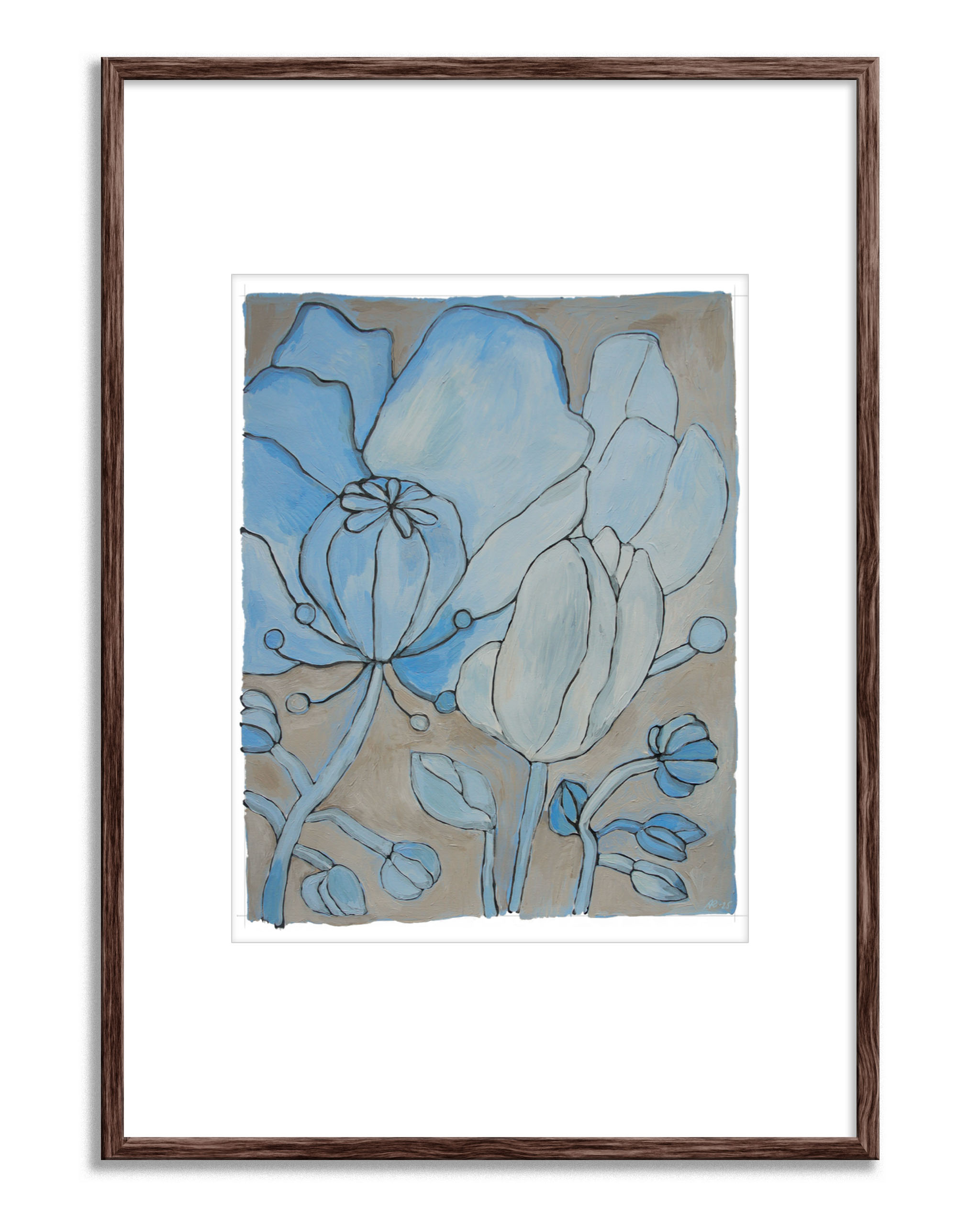 Ett blått hav print - Blå