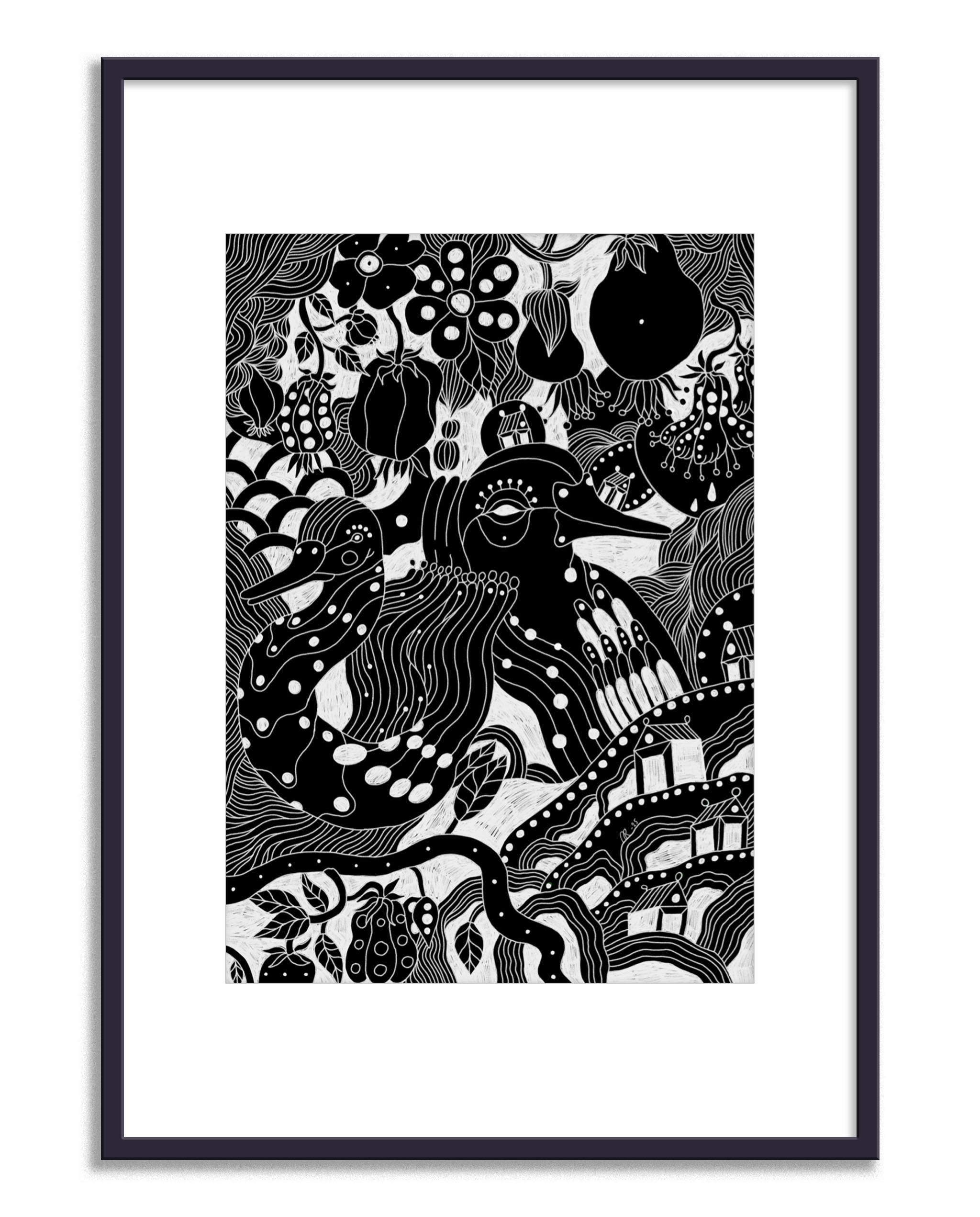 Fågelsjön print - Skuggor