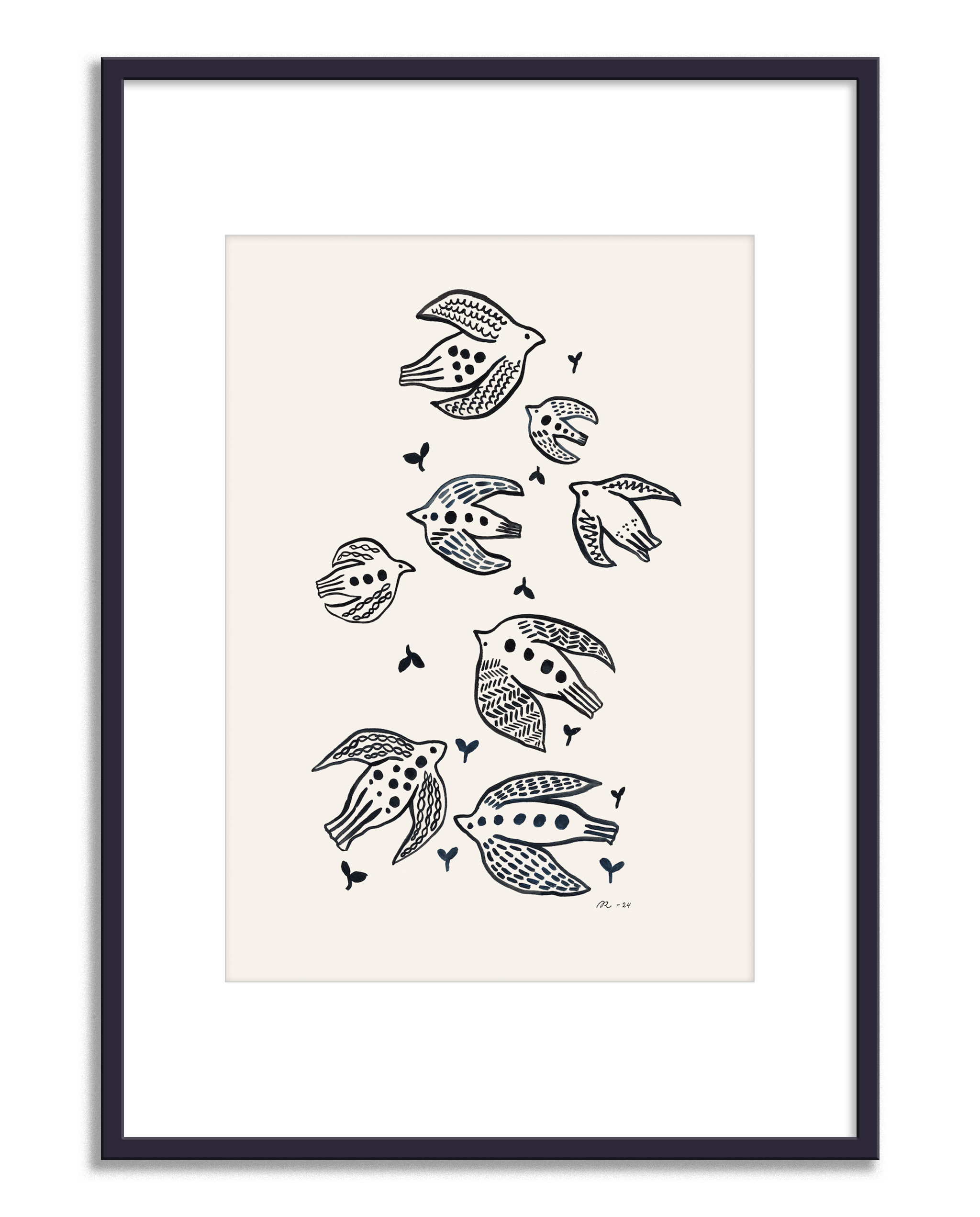 Fåglarna 01 print - Rörelse