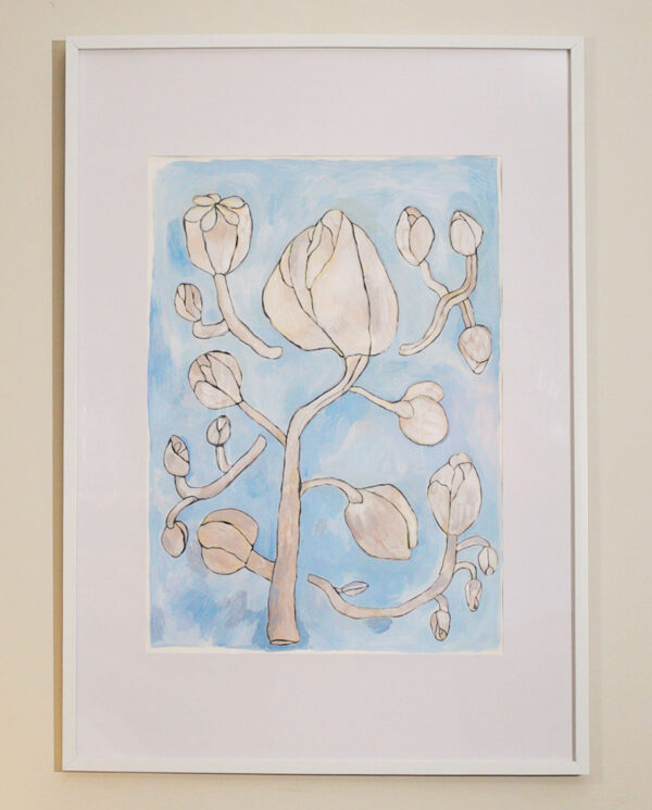 Regn av blomster original - Blå