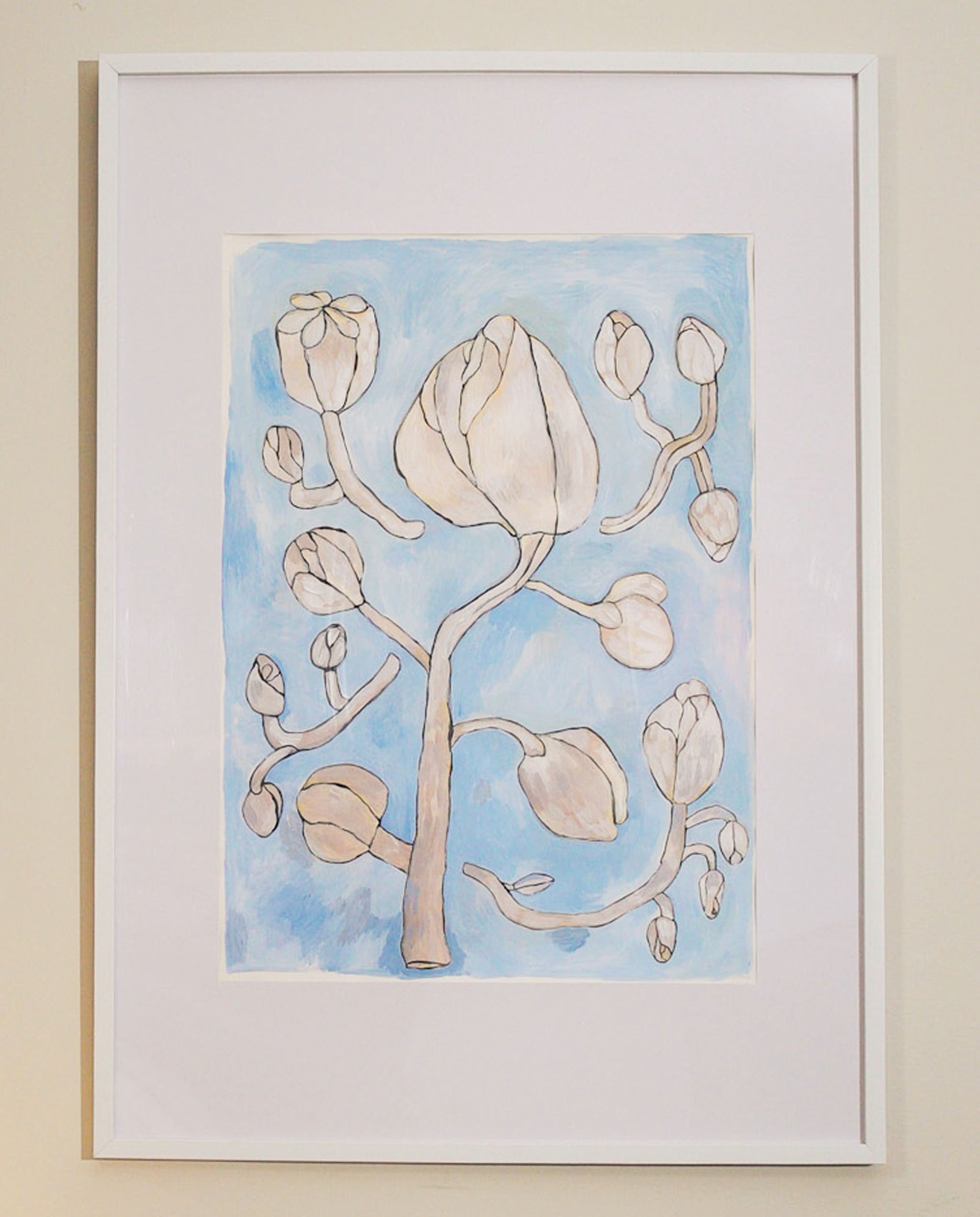 Regn av blomster original - Blå