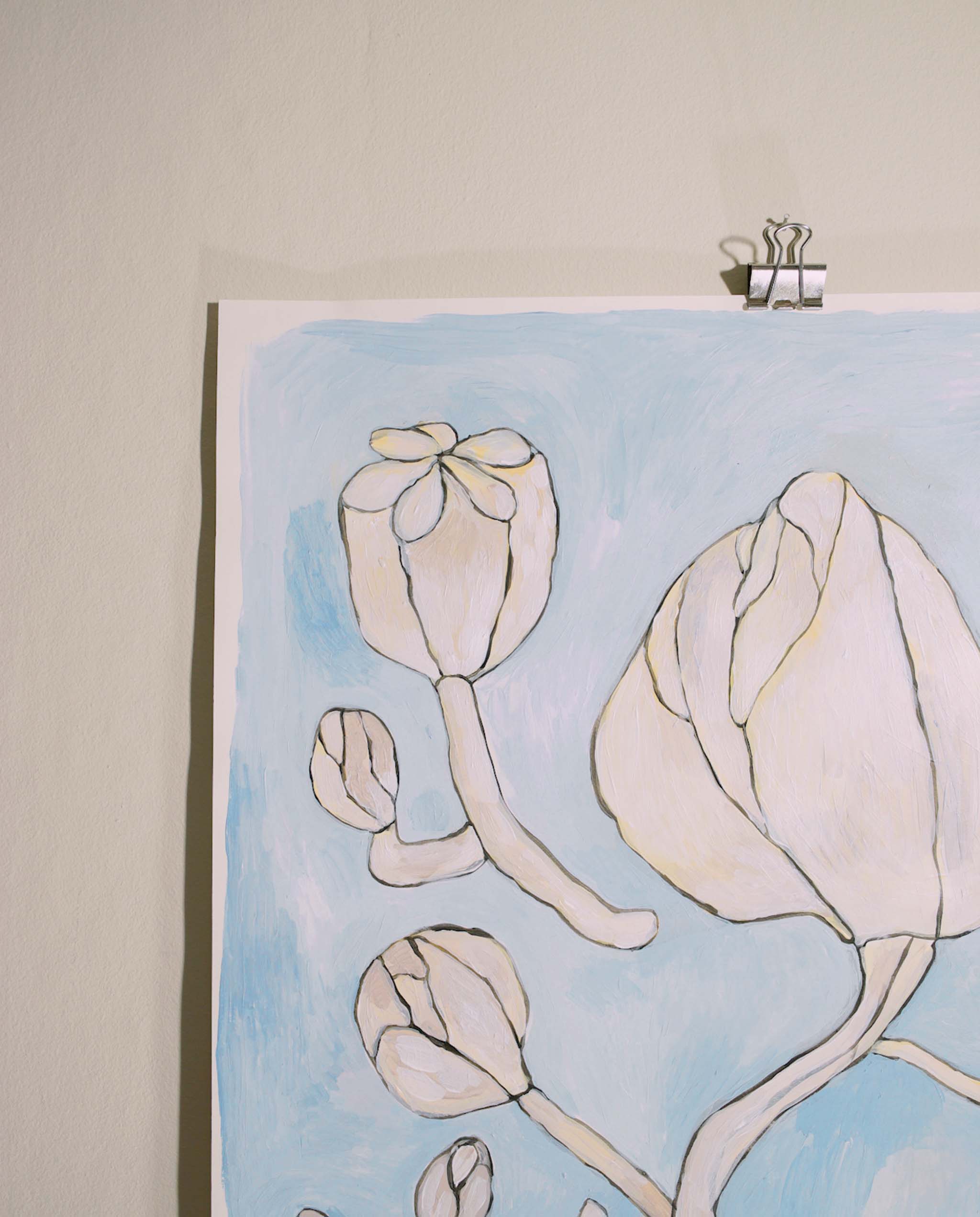 Regn av blomster original - Blå - Bild 3